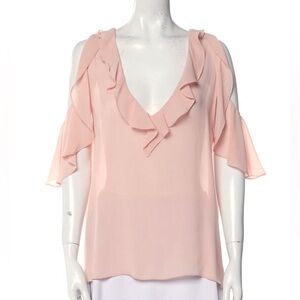 Alice +Olivia Cold Shoulder Blouse Size Large